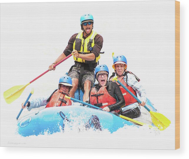 Whitewater Wood Print featuring the photograph Whitewater Faces by Britt Runyon