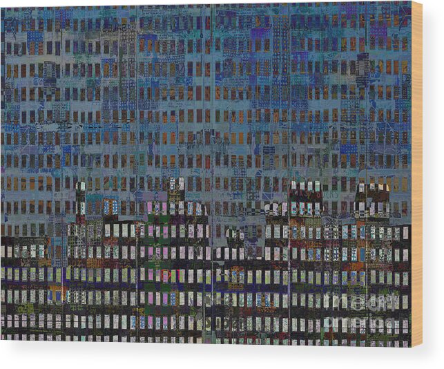 Skyscraper Wood Print featuring the digital art Windows 6 by Andy Mercer