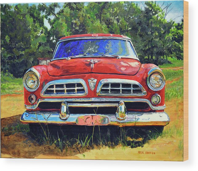 Car Wood Print featuring the painting Windsor by Neil Hatten