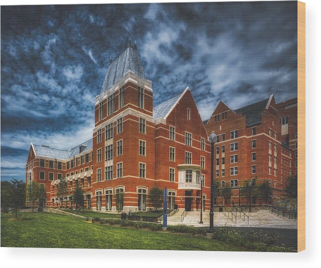 Georgetown University Wood Print featuring the photograph Georgetown University Campus #1 by Mountain Dreams