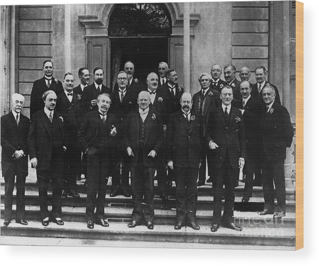 Event Wood Print featuring the photograph Members Of The League Of Nations #1 by Bettmann