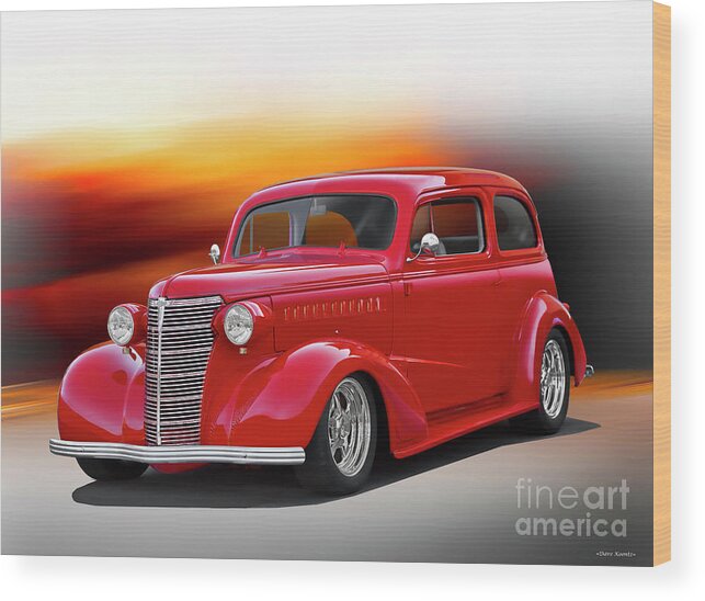 1938 Chevrolet Deluxe Sedan Wood Print featuring the photograph 1938 Chevrolet Deluxe 2-Door Sedan by Dave Koontz