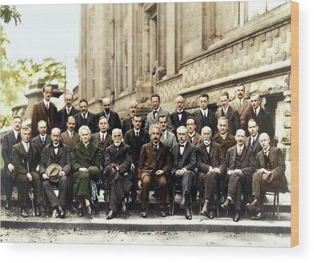 20th Century Wood Print featuring the photograph 5th Solvay Conference Of 1927 #2 by Science Source