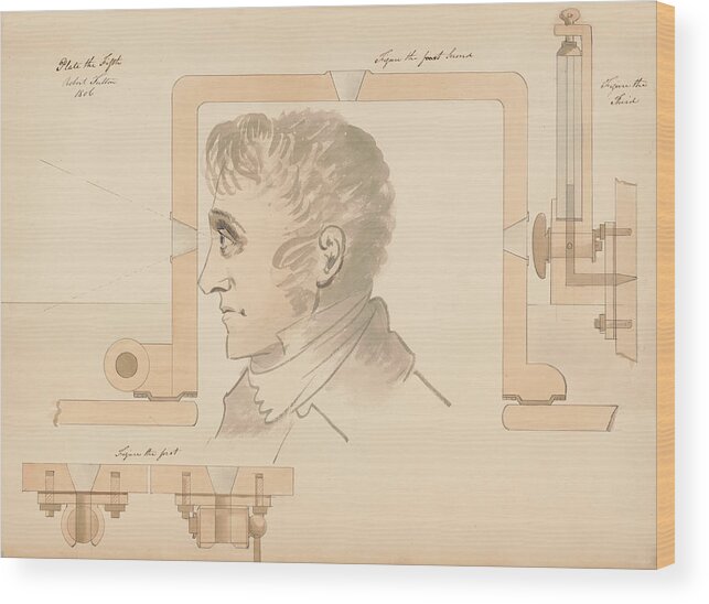 1806 Wood Print featuring the photograph Robert Fulton, Submarine Design, 1806 #4 by Science Source