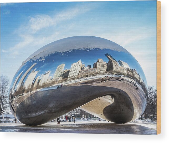 Chicago Wood Print featuring the photograph Another Bean View by Framing Places