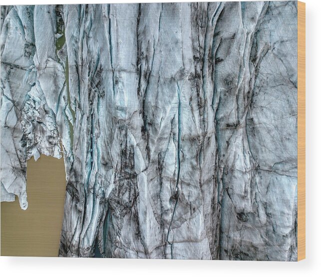 Drone Wood Print featuring the photograph Artic Glacier by David Letts