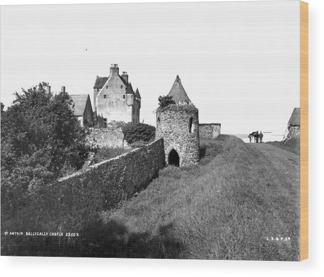 District Wood Print featuring the photograph Ballygally Castle by London Stereoscopic Company