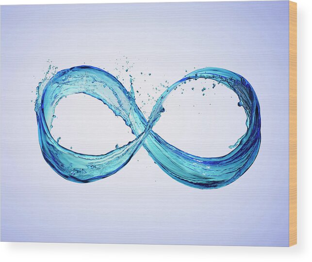 Motion Wood Print featuring the photograph Blue Water Infinity by Biwa Studio