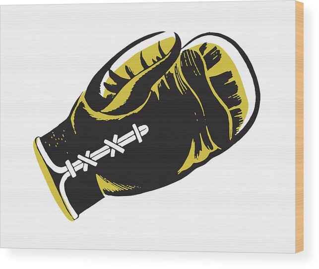 Box Wood Print featuring the drawing Boxing Glove by CSA Images