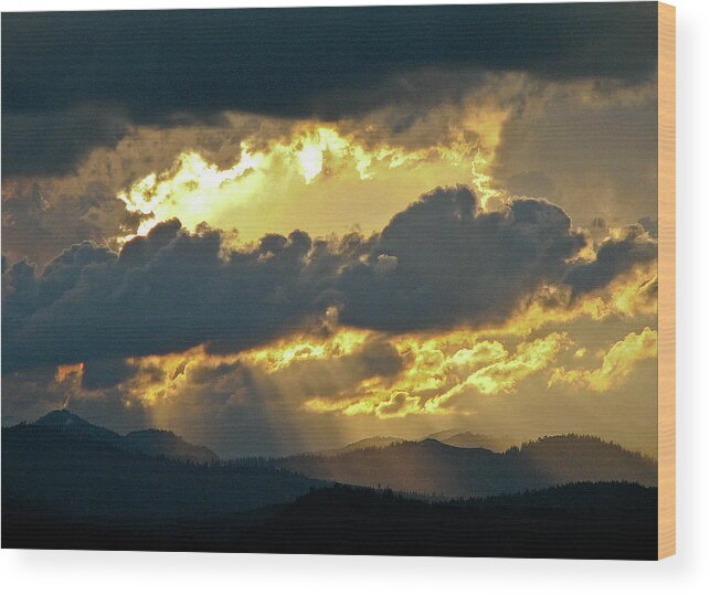 Storm Clouds Wood Print featuring the photograph Clouds #3 by Neil Pankler