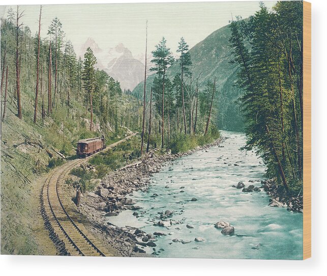 Colorado Wood Print featuring the photograph Colorado Needle Mountains, Canon of the Rio Ias Animus by Detroit Photographic Company