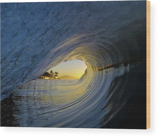 Surf Wood Print featuring the photograph Dot Chaser by Sean Foster