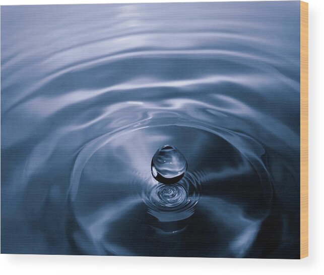 Lake Wood Print featuring the photograph Drop Of Blue by Patsee