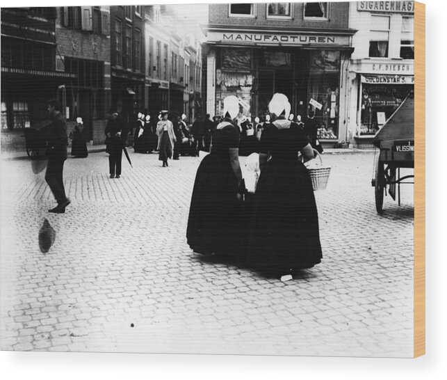 Crowd Wood Print featuring the photograph Dutch Shopping by F. J. Mortimer