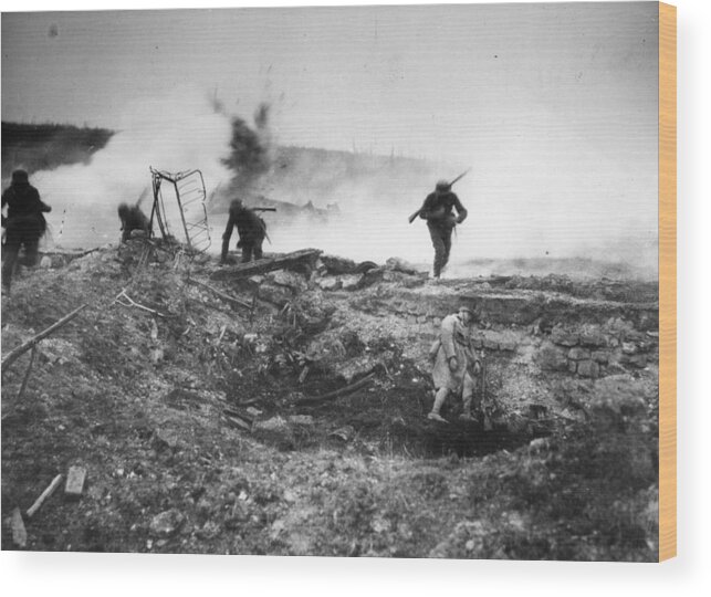 People Wood Print featuring the photograph German Advance by Hulton Archive