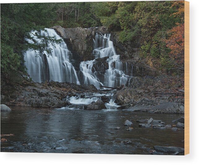 Houston Brook Falls Wood Print featuring the photograph Houston Brook Falls by Rick Hartigan