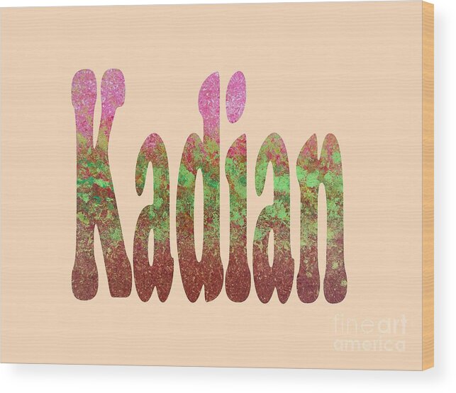 Kadian Wood Print featuring the digital art Kadian by Corinne Carroll