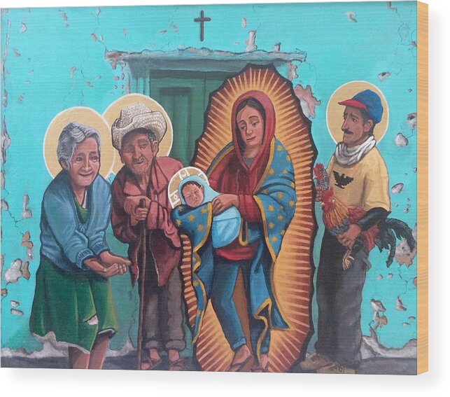  Wood Print featuring the painting La presentacion de Cristo en el templo by Kelly Latimore