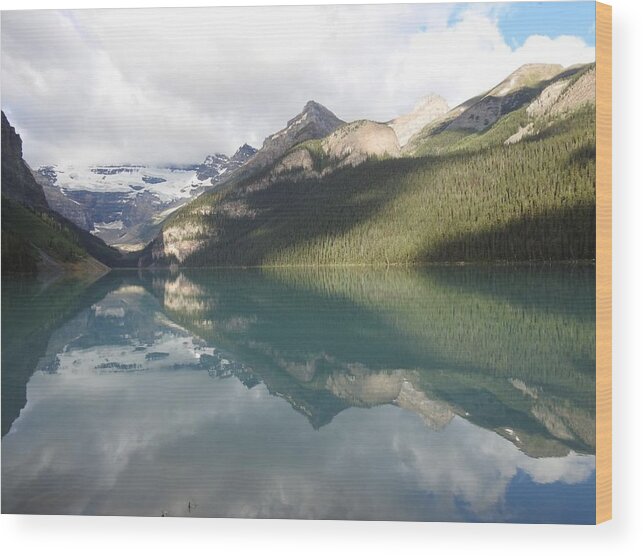 Banff?lake Louis Wood Print featuring the photograph Lake Louis by Peiyonghu@yahoo.ca