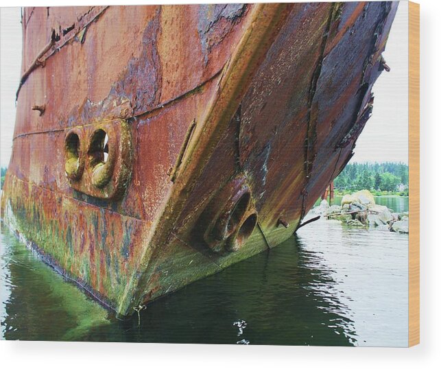 Ship Wood Print featuring the photograph Last tack by Fred Bailey