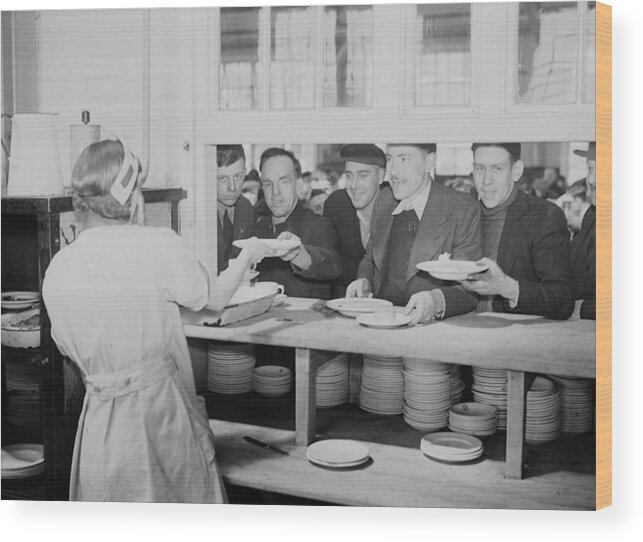 Subway Wood Print featuring the photograph Lu Canteen by Fox Photos