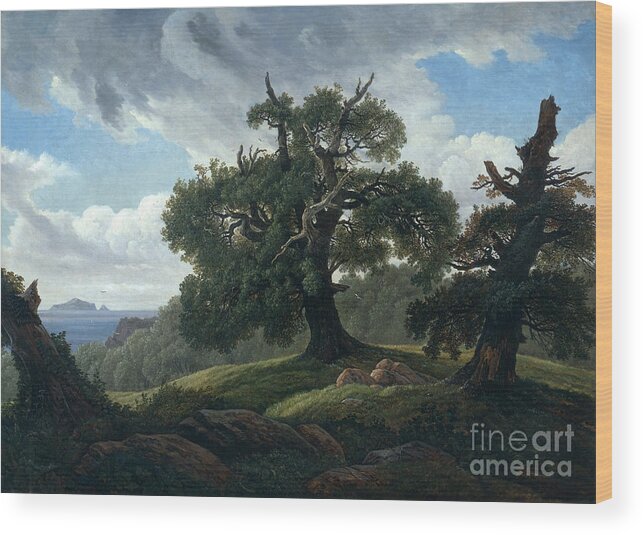 Oil Painting Wood Print featuring the drawing Memory Of A Wooded Island In The Baltic by Heritage Images