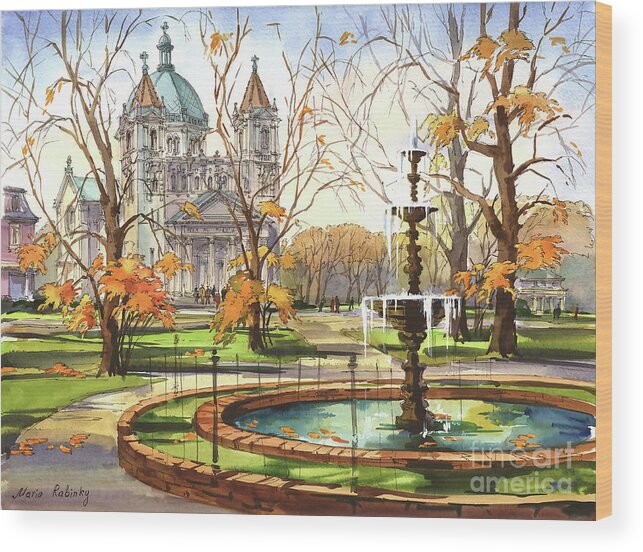 Autumn Wood Print featuring the photograph Monroe Park by Maria Rabinky