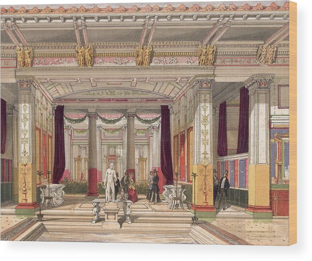Roman Wood Print featuring the digital art Neo-classical Villa by Hulton Archive