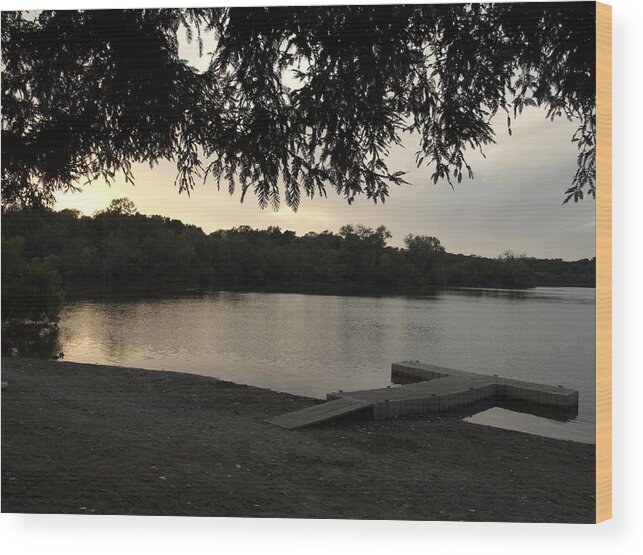Landscape Wood Print featuring the photograph Peaceful Sunset at the Park by Richard Thomas