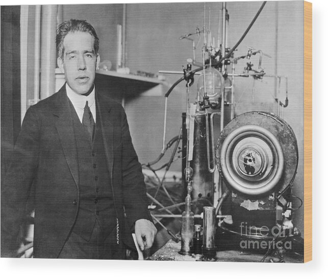 Physicist Wood Print featuring the photograph Physicist Niels Bohr by Bettmann