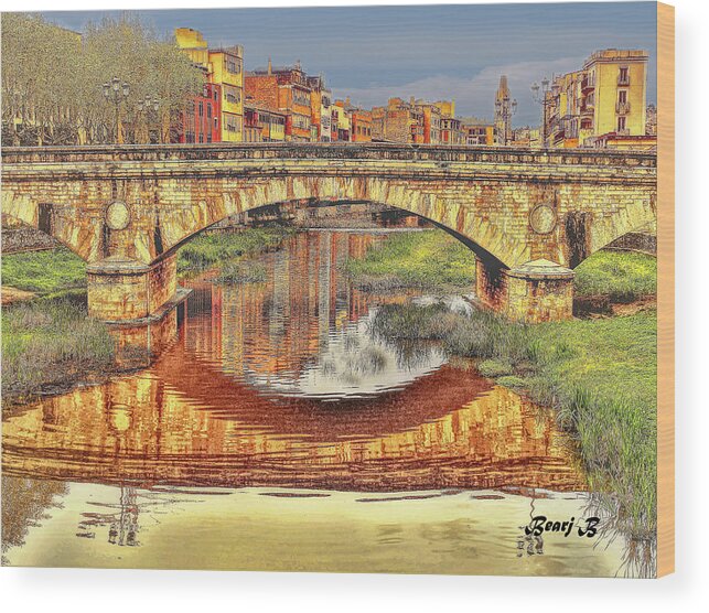 Bridge Wood Print featuring the photograph The Bridge by Bearj B Photo Art