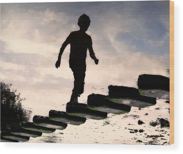 Concept Wood Print featuring the photograph The Crossing by Paul