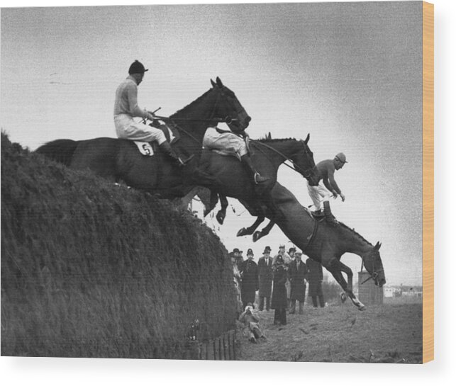 Horse Wood Print featuring the photograph The Grand National by Douglas Miller