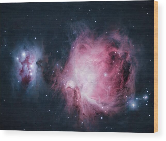 Orion Wood Print featuring the photograph The Great Nebula In Orion by Magnus Renmyr