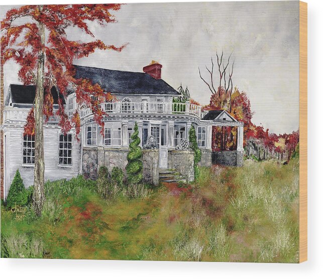 Historical Architecture Wood Print featuring the painting The Inhabitants by Anitra Boyt