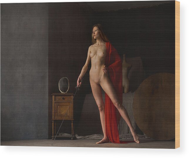 Fine Art Nude Wood Print featuring the photograph The Oath by Rodislav Driben