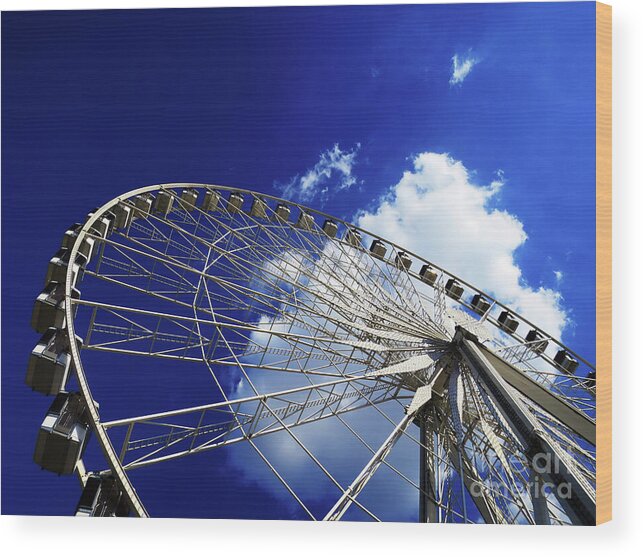 Paris Wood Print featuring the photograph The Ride to Acrophobia by Rick Locke - Out of the Corner of My Eye