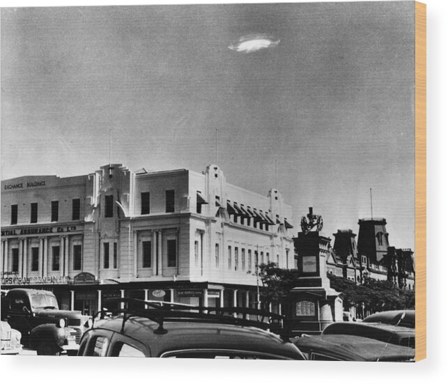 1950-1959 Wood Print featuring the photograph Ufo Sighting by Barney Wayne