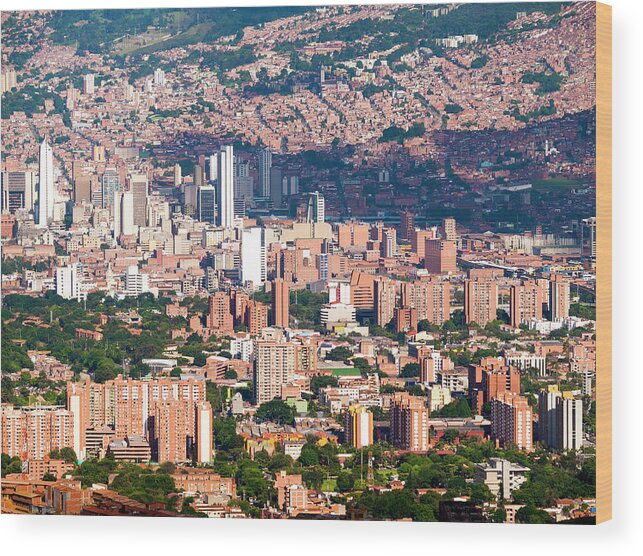 Latin America Wood Print featuring the photograph View Over Medellin Capital Of Antioquia by Holgs