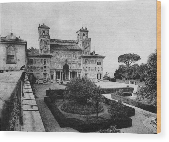 Architectural Feature Wood Print featuring the photograph Villa Medici by Spencer Arnold Collection