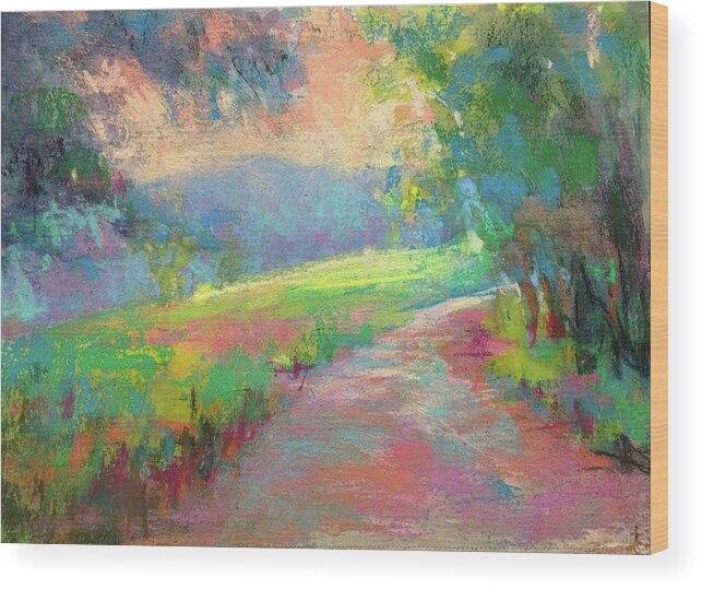 Impressionistic Wood Print featuring the painting Walking by Faith by Susan Jenkins