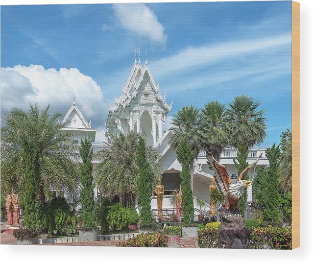 Scenic Wood Print featuring the photograph Wat Tham Khuha Sawan Phra Ubosot DTHU0923 by Gerry Gantt