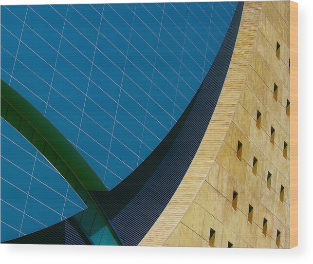 Architecture Wood Print featuring the photograph World Market Center, Las Vegas by Kirk Cypel