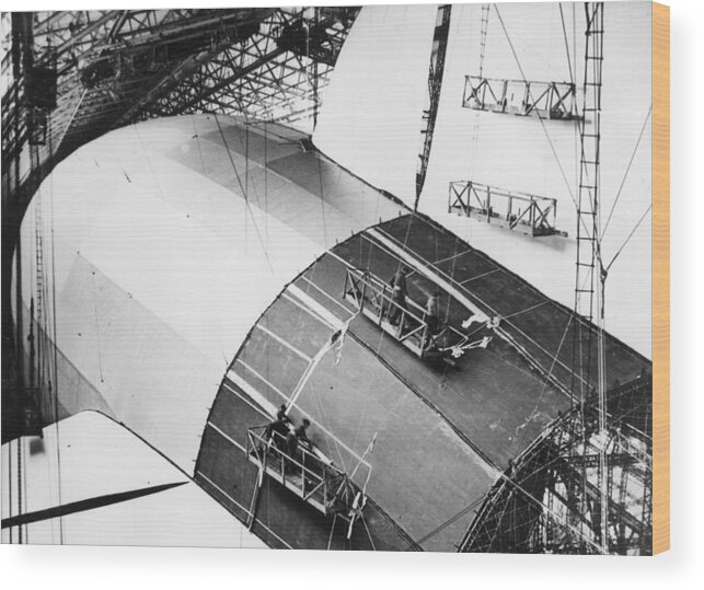 Friedrichshafen Wood Print featuring the photograph Zeppelin Factory by Fox Photos