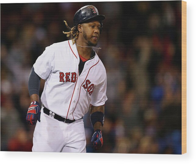 People Wood Print featuring the photograph Hanley Ramirez #1 by Maddie Meyer