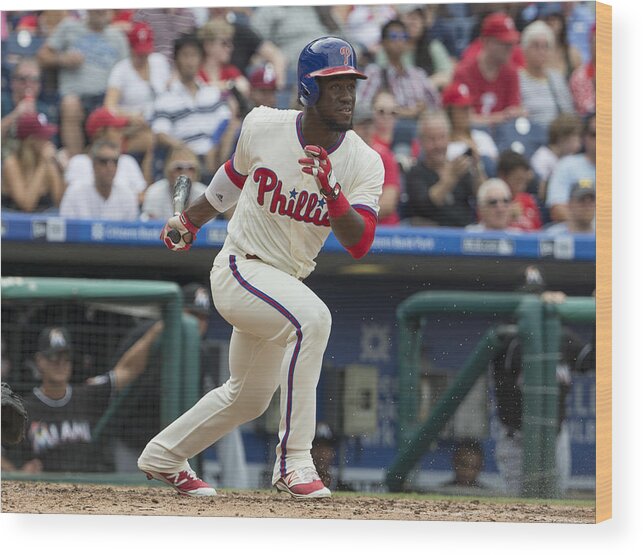 People Wood Print featuring the photograph Odubel Herrera #1 by Mitchell Leff