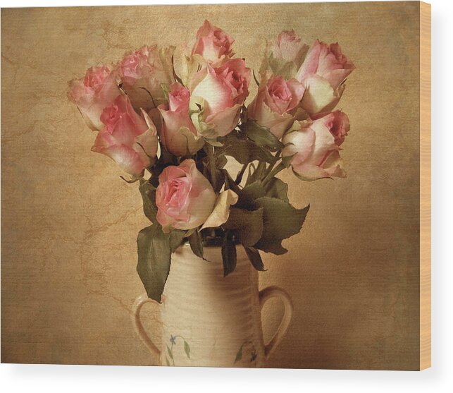 Roses Wood Print featuring the photograph Soft Spoken by Jessica Jenney