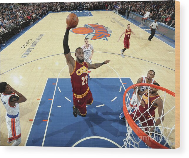 Lebron James Wood Print featuring the photograph Lebron James #114 by Nathaniel S. Butler