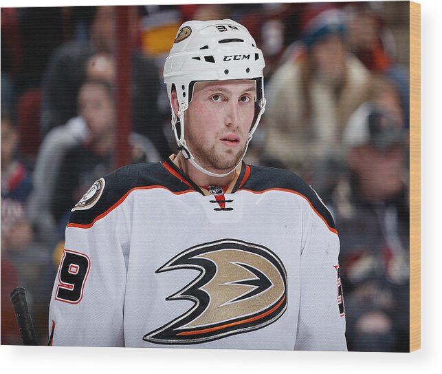 People Wood Print featuring the photograph Anaheim Ducks v Arizona Coyotes #17 by Christian Petersen