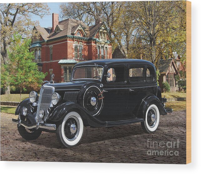1934 Wood Print featuring the photograph 1934 Fordor On Summit by Ron Long